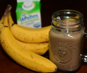 Carob Nut Banana Protein Smoothie