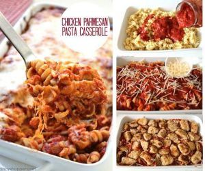 Chicken Parmesan Pasta Casserole