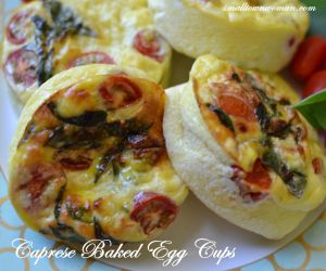 Caprese Baked Egg Cups