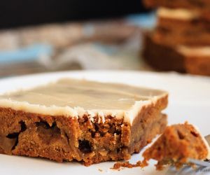 Molasses Apple Bars with a Brown Butter Glaze