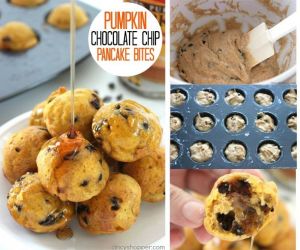 Pumpkin Chocolate Chip Pancake Bites