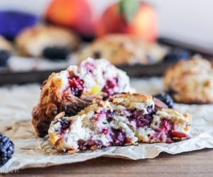 Blackberry Peach Scones