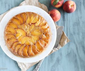 Peach Cornmeal Upside Down Cake