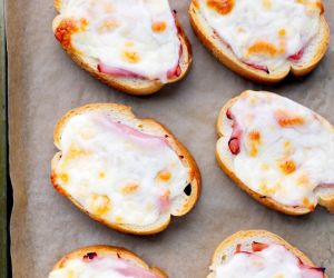 Open-Faced Ham And Cheese Sandwiches