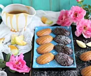 Salted Caramel Apple Madeleines