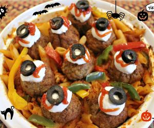 Spooky Eyeballs Cassserole