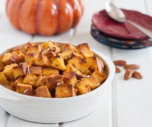 Pumpkin Challah Bread Pudding