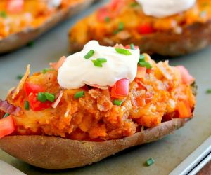 Loaded Twice Baked Sweet Potatoes