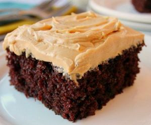 Chocolate Cake with Peanut Butter Frosting