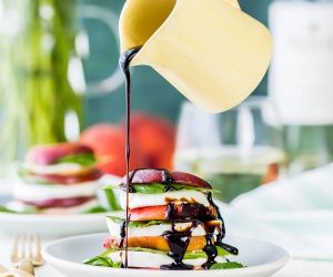 Peach Caprese Stacks