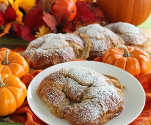 Pumpkin Almond Croissants