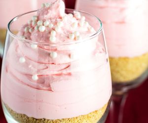 No Bake Pink Lemonade Cheesecake Parfaits