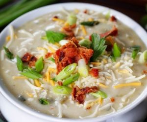 Cheesy Poblano Potato Chowder