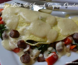 Sausage Link & Spinach Cream Omelette