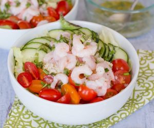 Light Crab and Shrimp Salad with Lemon Chive Dressing