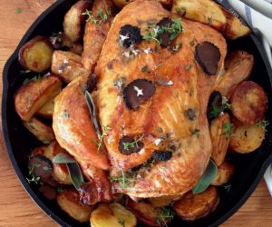 Truffle Chicken Recipe & Sage Potatoes