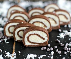 No Bake Almond Joy Roll