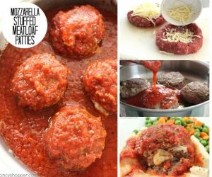 Mozzarella Stuffed Meatloaf Patties