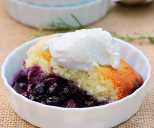 Lemon Blueberry Pudding Cake