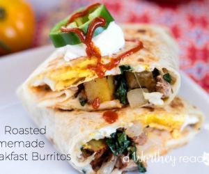 Pan Roasted Homemade Breakfast Burritos