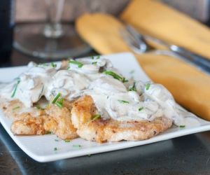 Rahmschnitzel - German Schnitzel with Mushroom Cream Sauce