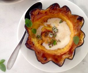 Best Acorn Squash Recipe with Vanilla Rum Sauce