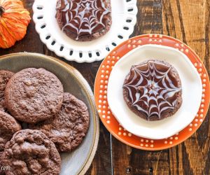 Ultimate Chocolate Spider Web Cookies