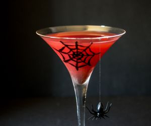 Halloween blood orange martini