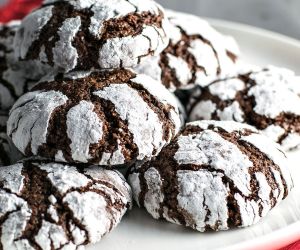 Classic Chocolate Crinkle Cookies