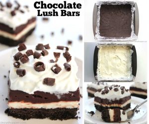 No Bake Chocolate Lush Bars