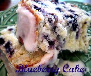 Blueberry Cake With a Sour Cream Glaze