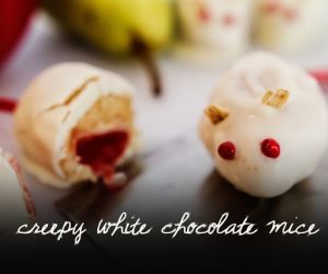 Creepy White Chocolate Halloween Mice