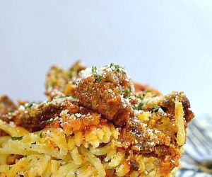 Baked Spaghetti With Cream Cheese Casserole