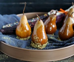 Caramel Dipped Bosc Pears