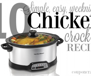 10 Easy Chicken Slow Cooker Dinners; Pinned Over 500,000 Times