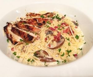 Blackened Chicken & Spaghetti Squash Alfredo