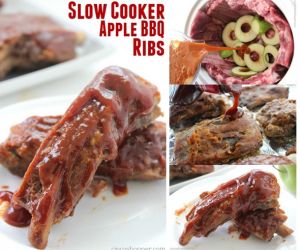 Slow Cooker Apple BBQ Ribs