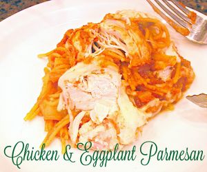 Slow Cooker Chicken & Eggplant Parmesan