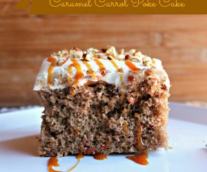 Caramel Carrot Poke Cake