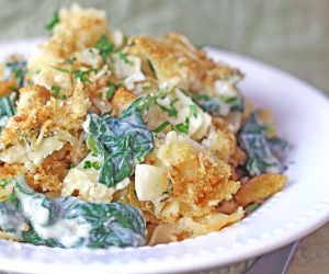 Spinach & Artichoke Dip Pasta Bake