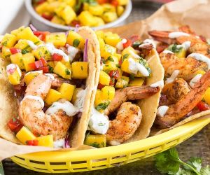 Shrimp Tacos with Mango Salsa