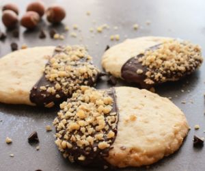 Chocolate Hazelnut Shortbread Cookies
