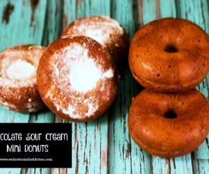 CHOCOLATE SOUR CREAM MINI DONUTS