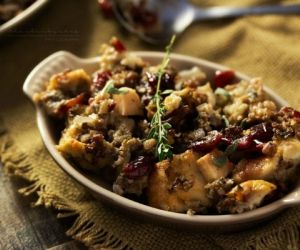 Harvest Apple Cranberry and Sage Sausage Stuffing