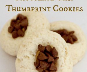 Peanut butter Chocolate Chip Thumbprint Cookies