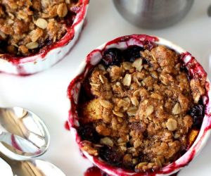 Individual Blueberry-Nectarine Crisp Recipe