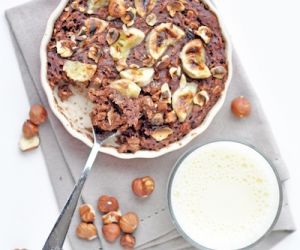 Choc Banana Hazelnut Bake