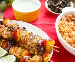 Grilled Chicken Fajitas on a Stick