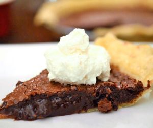 Brandy Infused Chocolate Cherry Pie with Roasted Hazelnuts