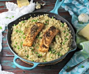 Salmon and Risotto Dinner in Under 25 Minutes